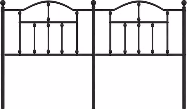 Berkfield Home Metal Headboard in Black, 160 cm