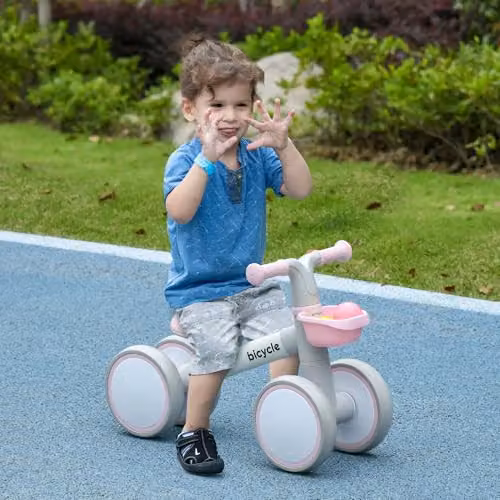 AIYAPLAY Kids Balance Bike with Adjustable Seat, Pink – 2