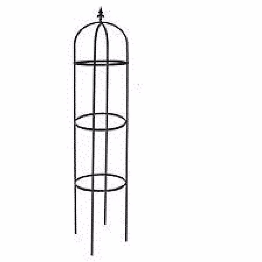 Poppyforge Traditional Steel Garden Obelisk Plant Support, Black, H: 243.8 cm, W: 45.7 cm, D: 45.7 cm – 2