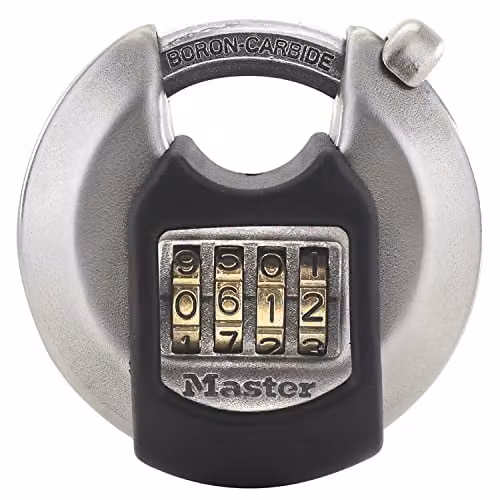 Master Lock Stainless Steel Combination Padlock in Silver, 70 mm – 1