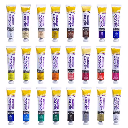 Daler-Rowney Graduate Acrylic Paint Set, 24 Assorted Colours, 22ml per tube, Multicolour – 2