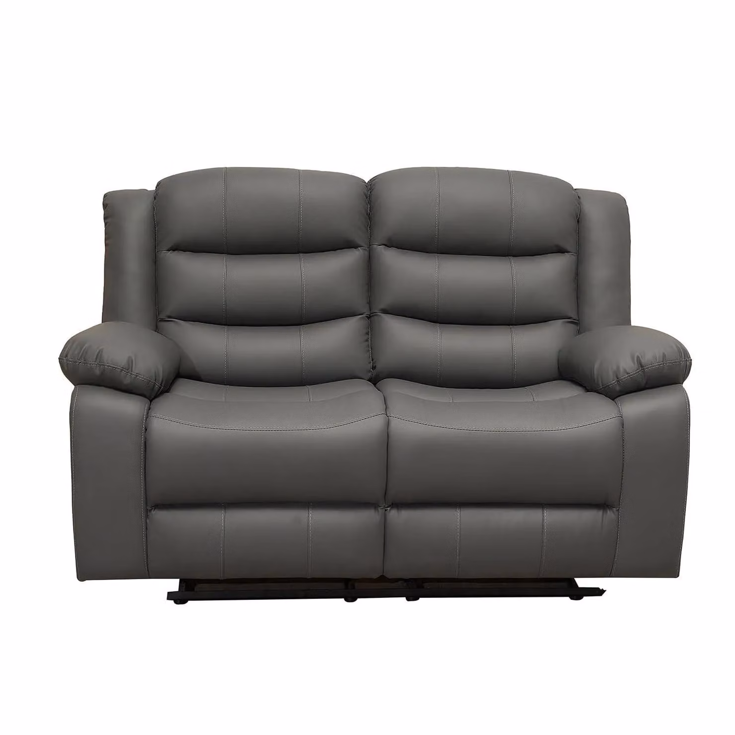 LUXURY LIFE Roma L-Shape Leather Recliner Sofa Set in Grey – 2