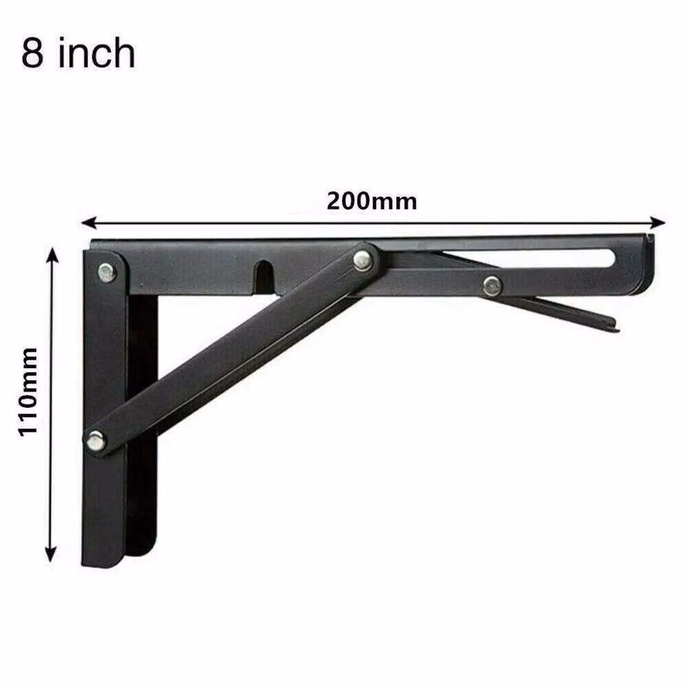 SPETLEK 6X Folding Bracket Table Extension Shelf in Black, W: 1000 cm, D: 52 cm – 2