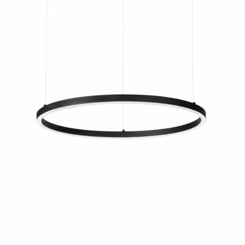 Netlighting Oracle Slim Round Dimmable LED Pendant Light, Black, Diameter: 70 cm