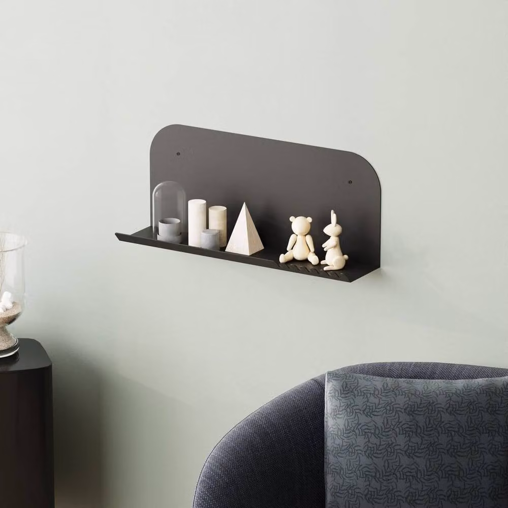 CALICOSY NOVA Black Metal Wall Mounted Shelf, Width: 55 cm – 2