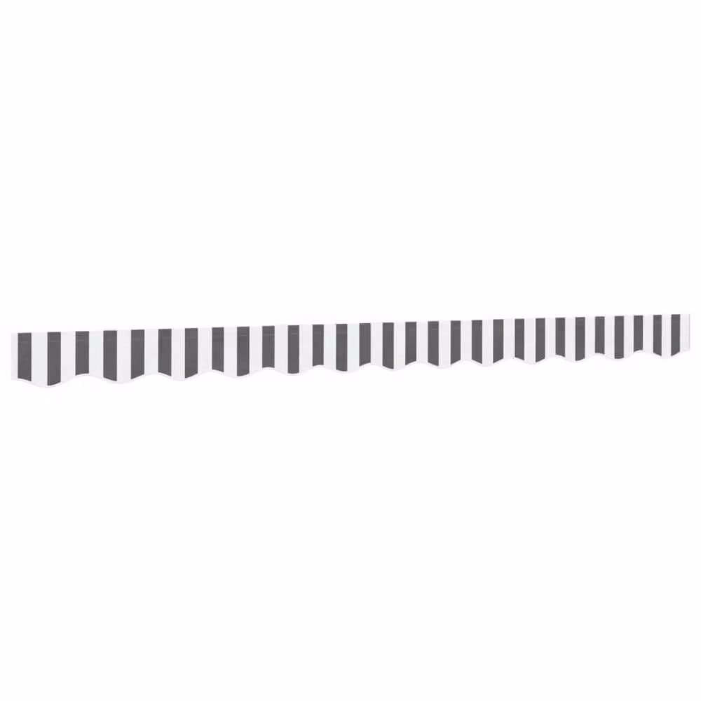 Berkfield Home Replacement Awning Valance Fabric, Anthracite and White Stripe, 3 m – 2