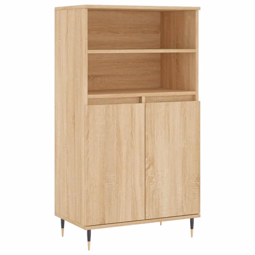 Berkfield Home Sonoma Oak Highboard in Brown, W/D/H: 60 x 36 x 110 cm – 2