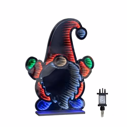 Samuel Alexander 60cm Christmas Gnome Infinity Light Decoration with Multi-Coloured LEDs – 2