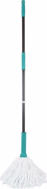 JVL Super Absorbent Easy Twist Microfibre Floor Mop with Wringer, Turquoise and Grey
