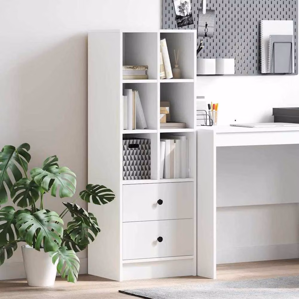 Berkfield Home Modern White MDF Shelving Unit – 2