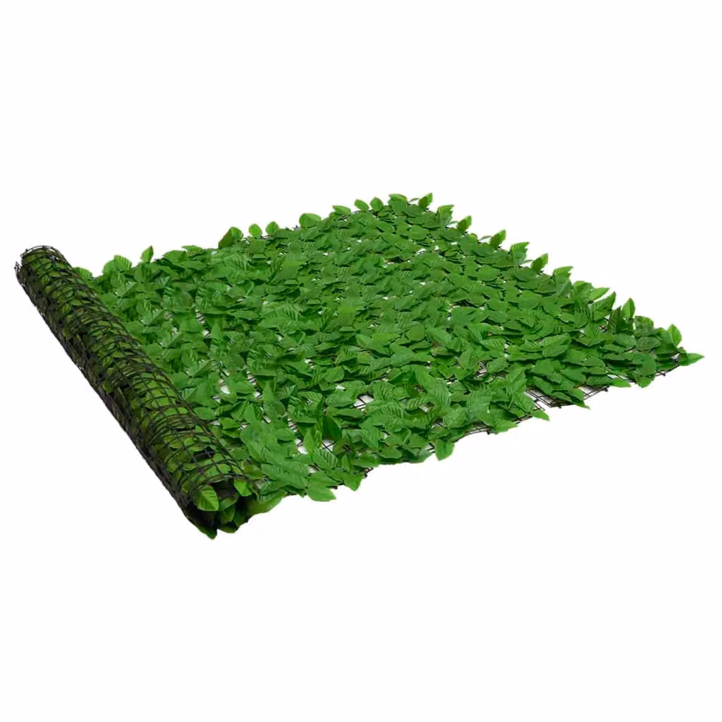 Berkfield Home Semi-Transparent Artificial Hedge Balcony Screen with Green Leaves, W: 600 cm, H: 150 cm – 2