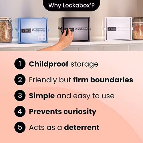 Lockabox One Premium Lockable Medicine Box, Black, W/D/H: 21 x 21 x 17 cm – 9