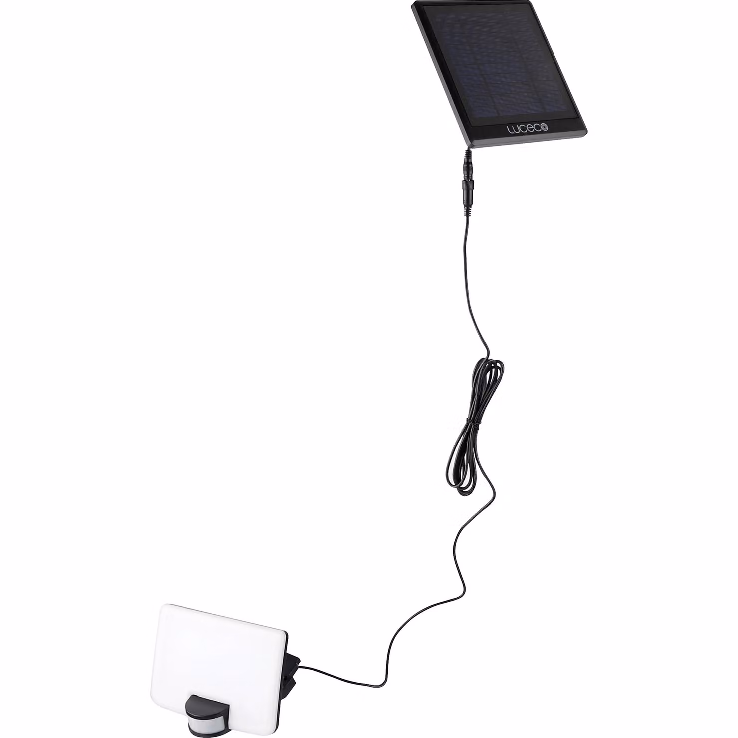 Luceco Solar Powered LED Outdoor Floodlight with PIR Motion Sensor, 1500lm, 11W, 4000K Cool White, Black, IP65, Adjustable – 5