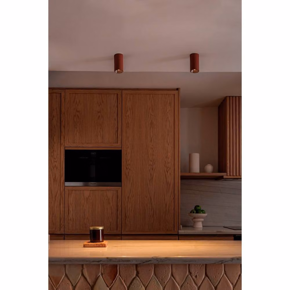 Netlighting Stan Surface Mounted Cylinder Downlight in Terracotta – 6