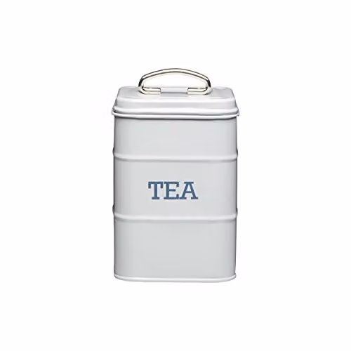 KitchenCraft Stainless Steel Tea Canister, Grey, W: 11 cm, H: 17 cm – 1