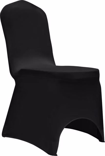 Berkfield Home 12-Piece Stretch Fabric Dining Chair Covers in Black