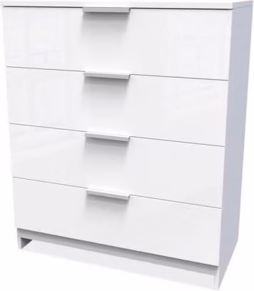 Welcome Furniture Plymouth 4 Drawer Chest of Drawers in White