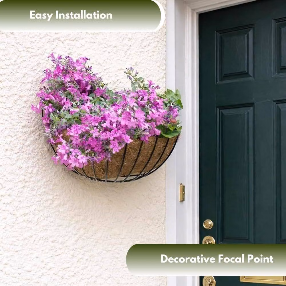 Marco Paul Brown Hanging Garden Flower Wall Basket Planter, Diameter: 40.64 cm – 3