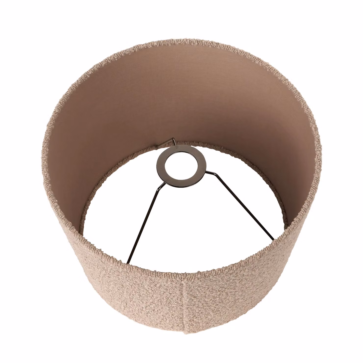 Ruma Beige Boucle Tapered Fabric Lampshade for Table Lamps, Diameter: 40.64 cm – 2