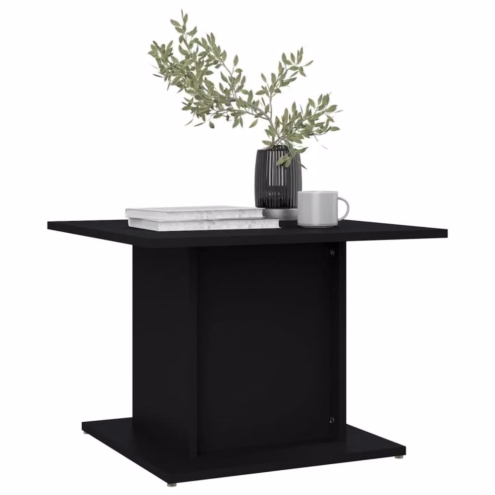 Berkfield Home Modern Square Coffee Table in Black, W/D/H: 55.5 x 55.5 x 40 cm – 3