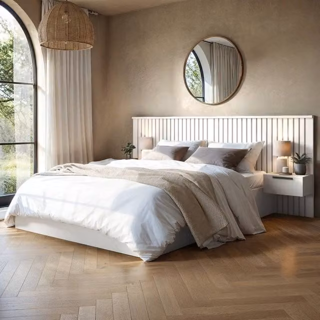 Solace+Co Taylor Hotel Ottoman Bed with Side Tables in White, King Size (W/D/H: 180 x 200 x 210 cm) – 1