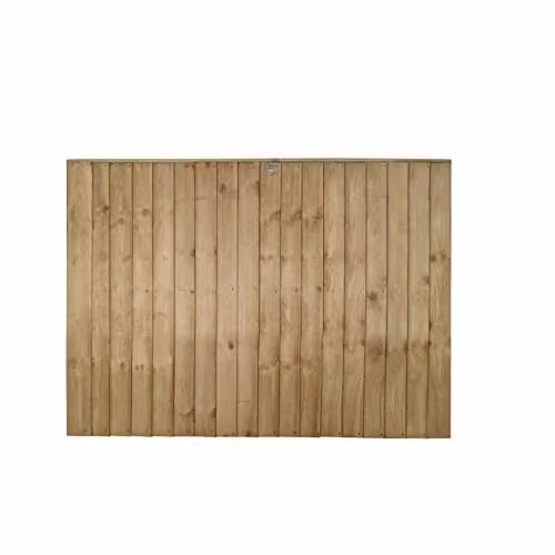 Forest Garden Brown Impregnated Wood Vertical Board Fence Panels, Pack of 20 – 1