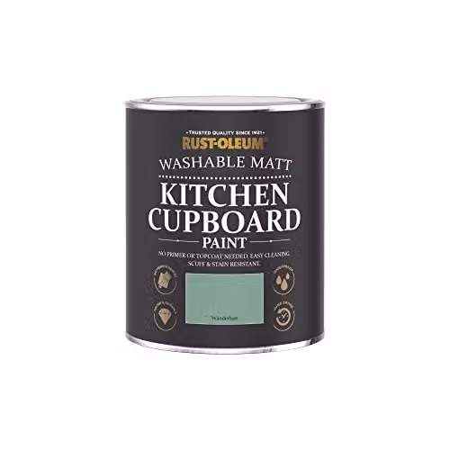 Rust-Oleum Wanderlust Green Kitchen Cupboard Paint in a Matt Water-Based Finish, 750ml – 3