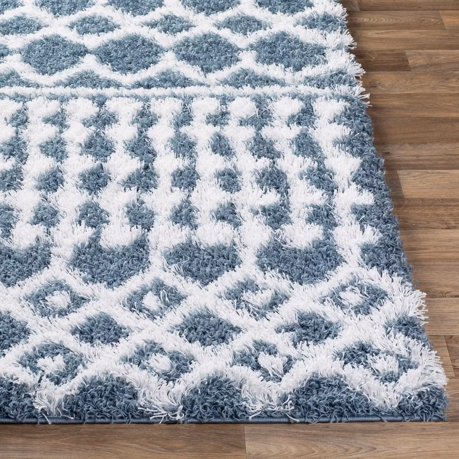 Livabliss Urban Geometric Shag Rug in Beige, Blue, Pink and Grey, W/D/H: 130 x 190 cm – 4