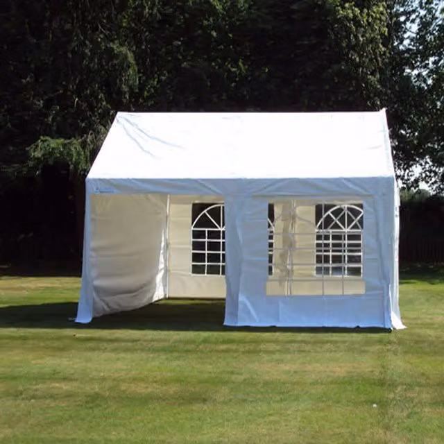 Crocodile Trading Ltd Original Heavy Duty Marquee P.E. in White, W 5 m x D 4 m