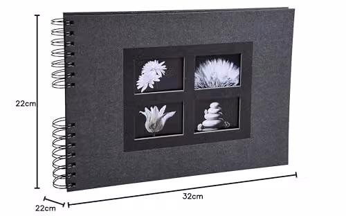 Exacompta Passion Spiral Photo Album, Black, 50 Pages, W: 32 cm, H: 22 cm – 2