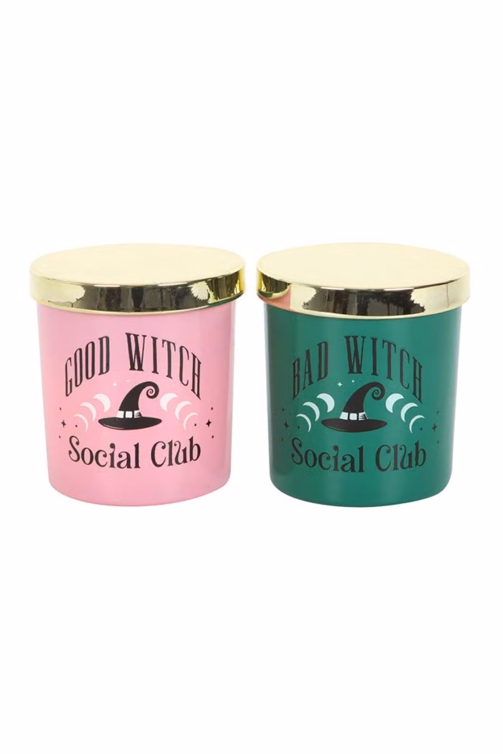 KDMD Set of 2 Witch Scented Multicolour and Green Glass Candles