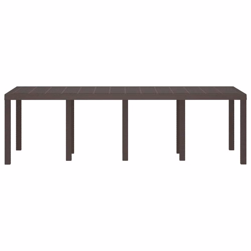 Berkfield Home Brown Poly Rattan Extendable Garden Table W/D/H: 250 x 100 x 73 cm – 3