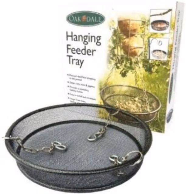 Oakdale Metal Wire Mesh Hanging Bird Feeder Tray, Diameter: 18.5 cm