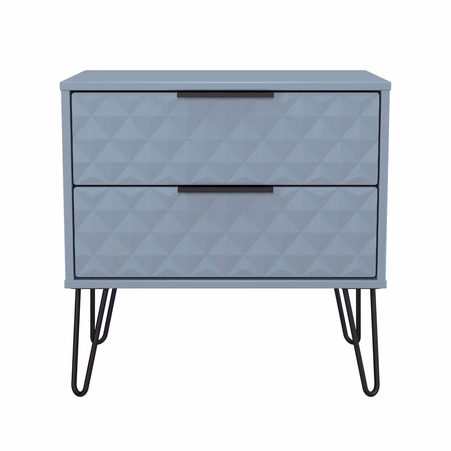 2 U Islay 2 Drawer Side Table in Light Blue and Black – 2