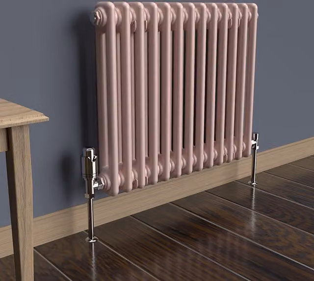 Lux Heat Horizontal 2 Column Steel Radiator in Pink, W: 60.5 cm, H: 50 cm