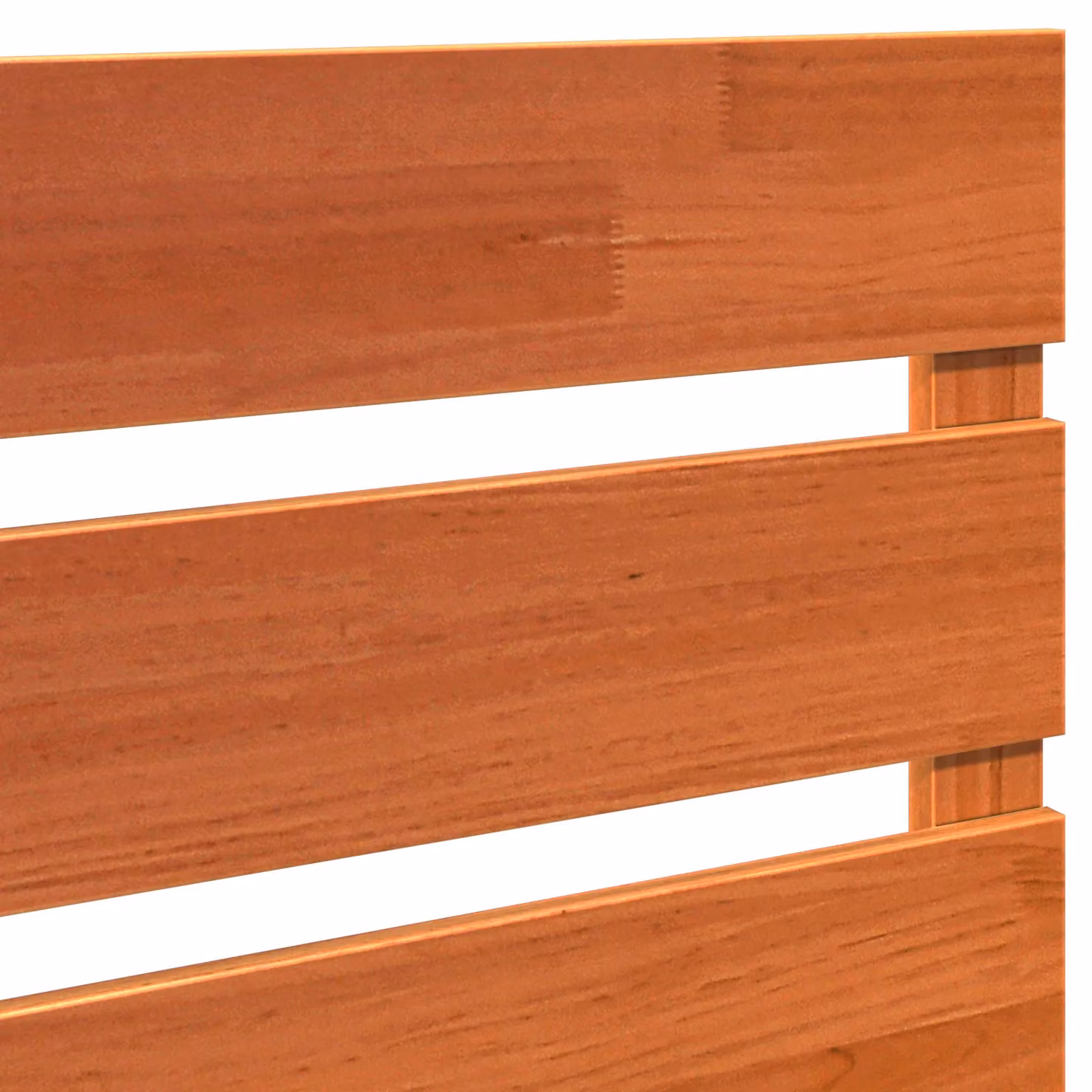 Berkfield Home Solid Pine Wood Headboard in Wax Brown, W: 200.5 cm, D: 3 cm, H: 80 cm – 3