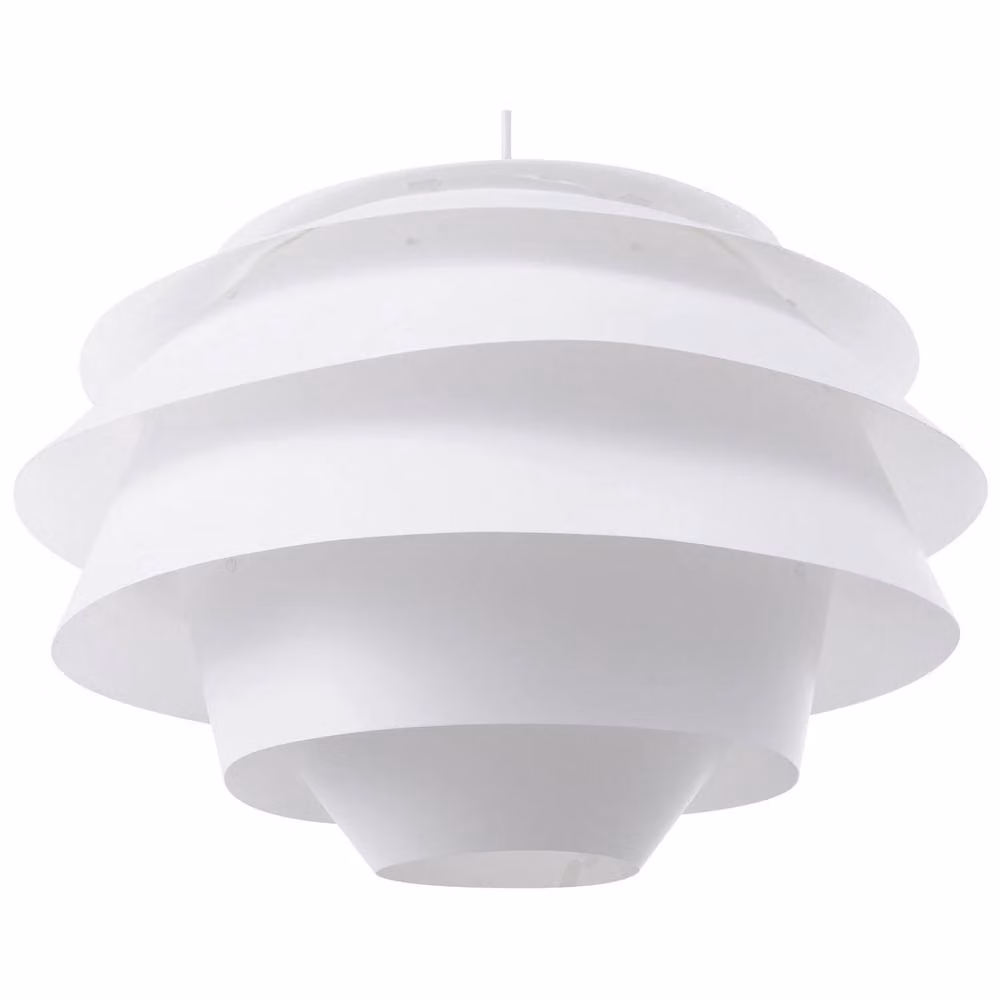 Wyld and Coco Mid-Century White Plastic Globe Pendant Lamp – 2