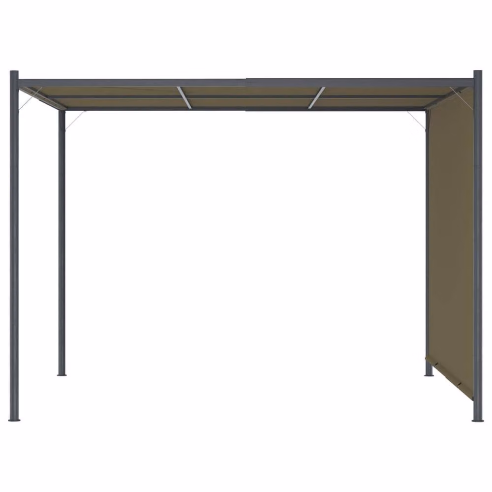 Berkfield Home Garden Pergola with Retractable Roof, Beige, W: 300 cm, D: 300 cm, H: 225 cm – 3