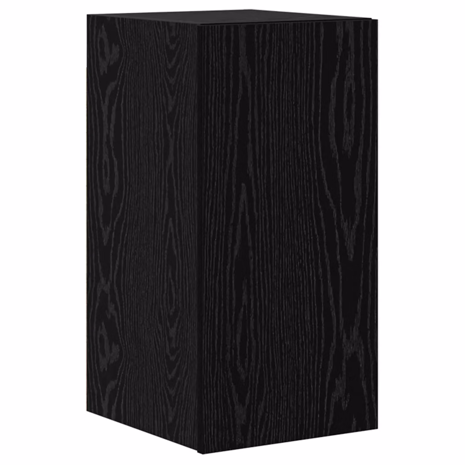 Berkfield Home Wall-Mounted TV Cabinet with Shelves and Hinged Doors in Black Oak Engineered Wood – 3