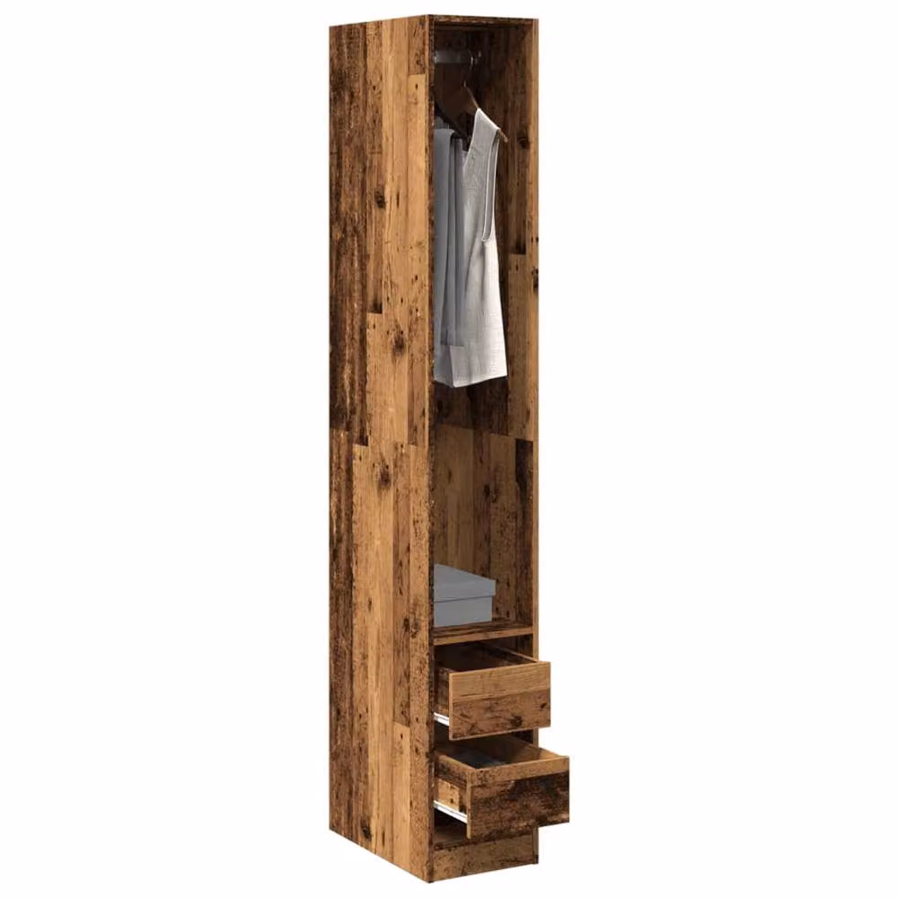 Berkfield Home Old Wood Wardrobe in Brown, W/D/H: 30 x 50 x 200 cm – 2