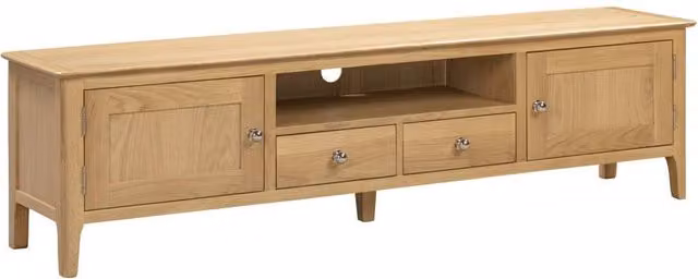 Cheshire Premium Strathmore Widescreen TV Unit in Light Oak – 1