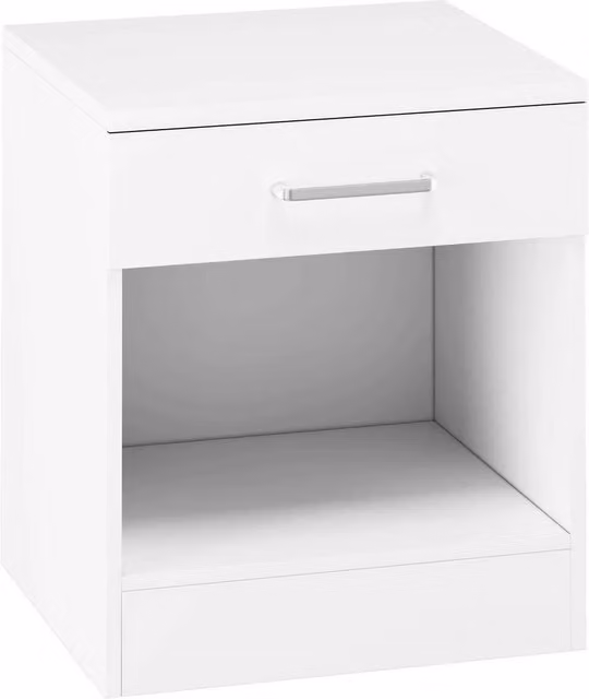 FORGEVIO White 1 Drawer Modern Bedside Storage Chest