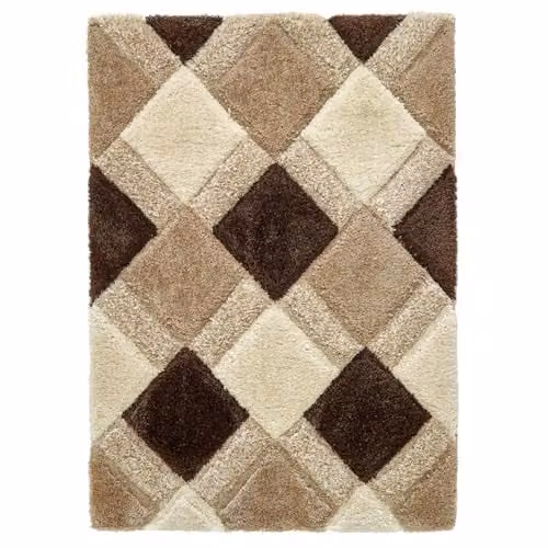 Phoenox Textiles Limited Origins 3D GEO Shaggy Rug, Beige, W: 120 cm, D: 170 cm – 1