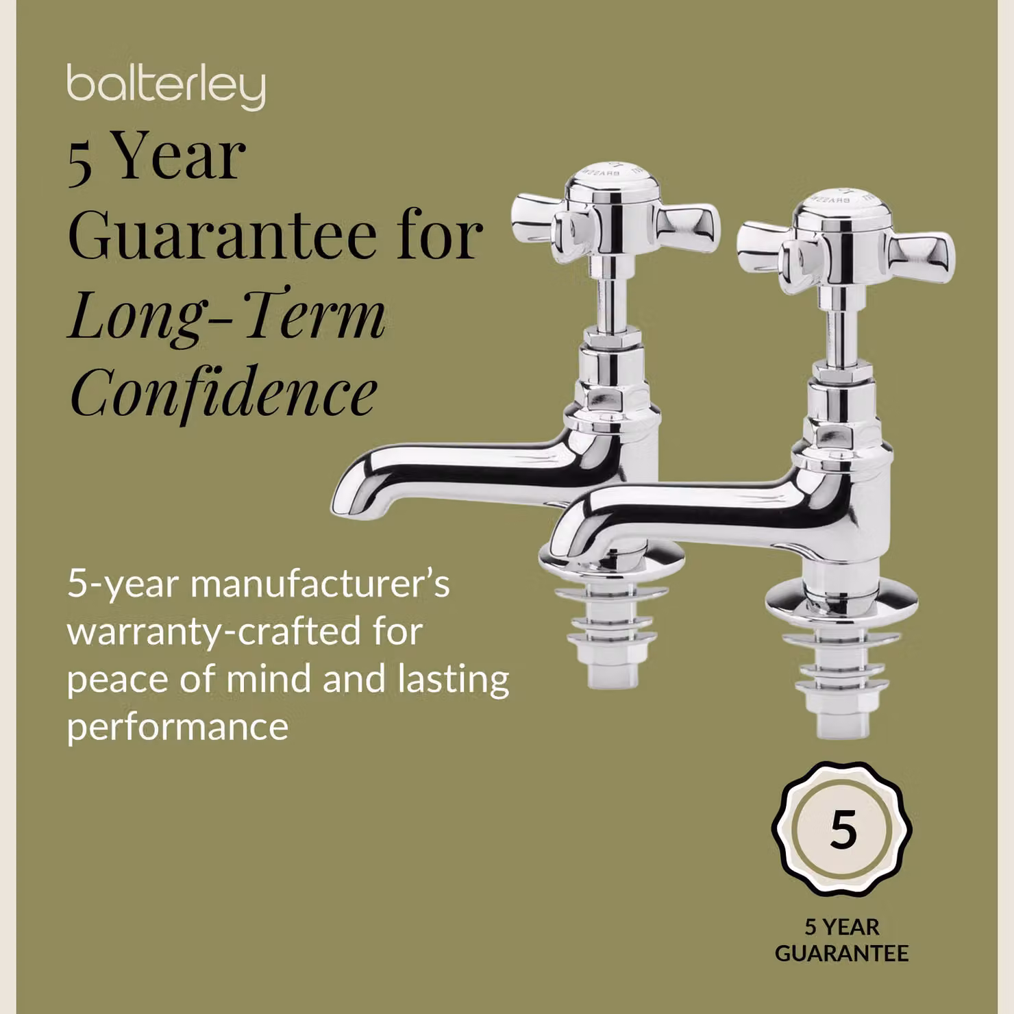 Balterley Kingsey Traditional Two-Handle Basin Mixer Taps in Chrome – 3