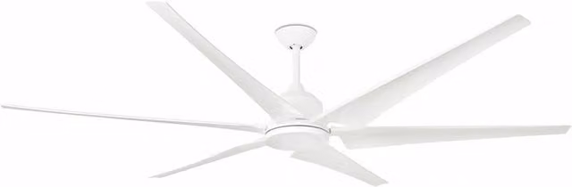 Cies White 6 Blade Smart Ceiling Fan with DC Motor and App Control, Shiny White