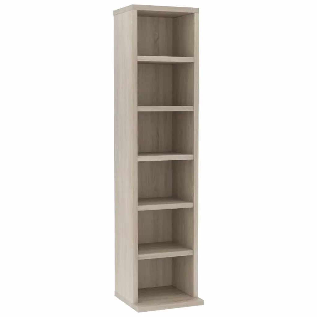 Berkfield Home CD Cabinet in Sonoma Oak Brown, W/D/H: 21 x 20 x 88 cm – 2