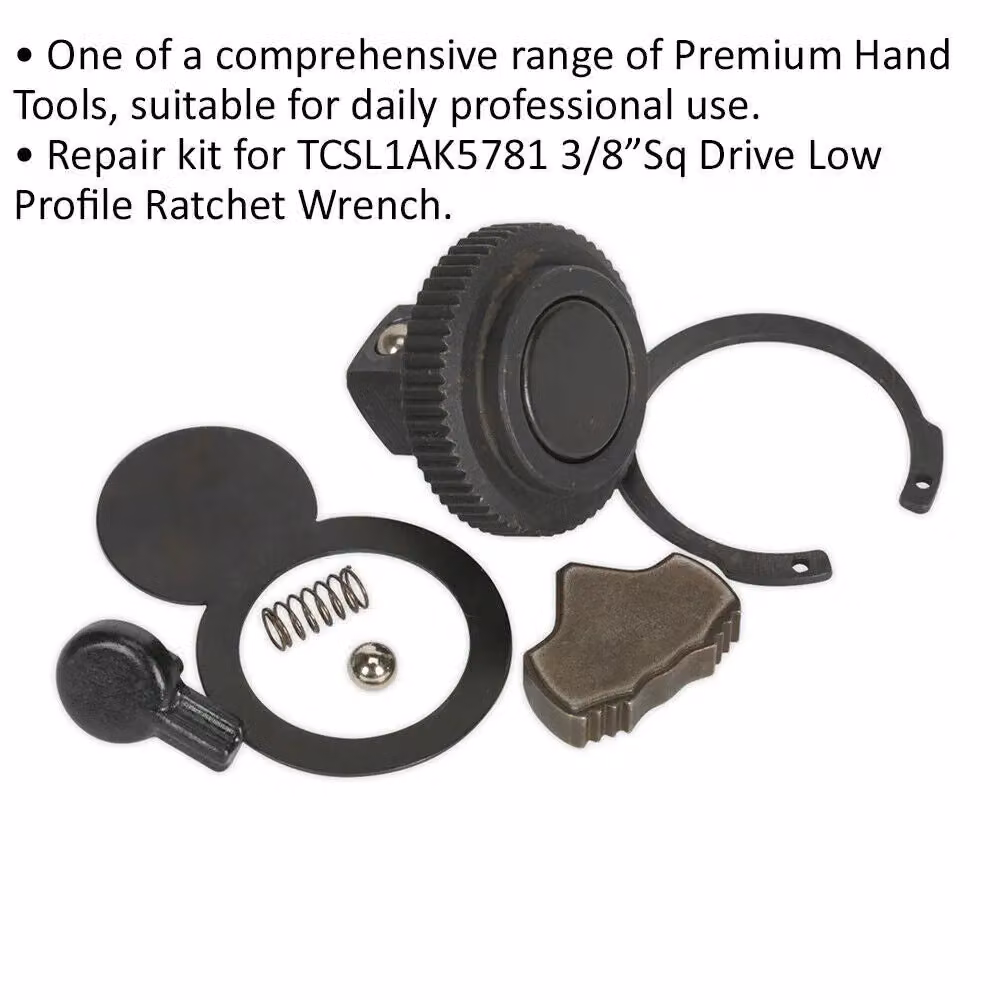 Loops 3/8 Inch Sq Drive Repair Kit for ys01258 72-Tooth Ratchet Wrench in Black and Multicolour – 2