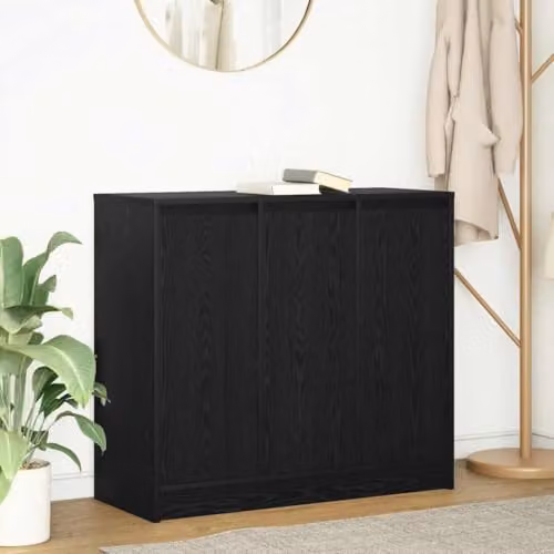 vidaXL Modern Black Oak Sideboard in Matt MDF, W/D/H: 85 x 34 x 76 cm – 2