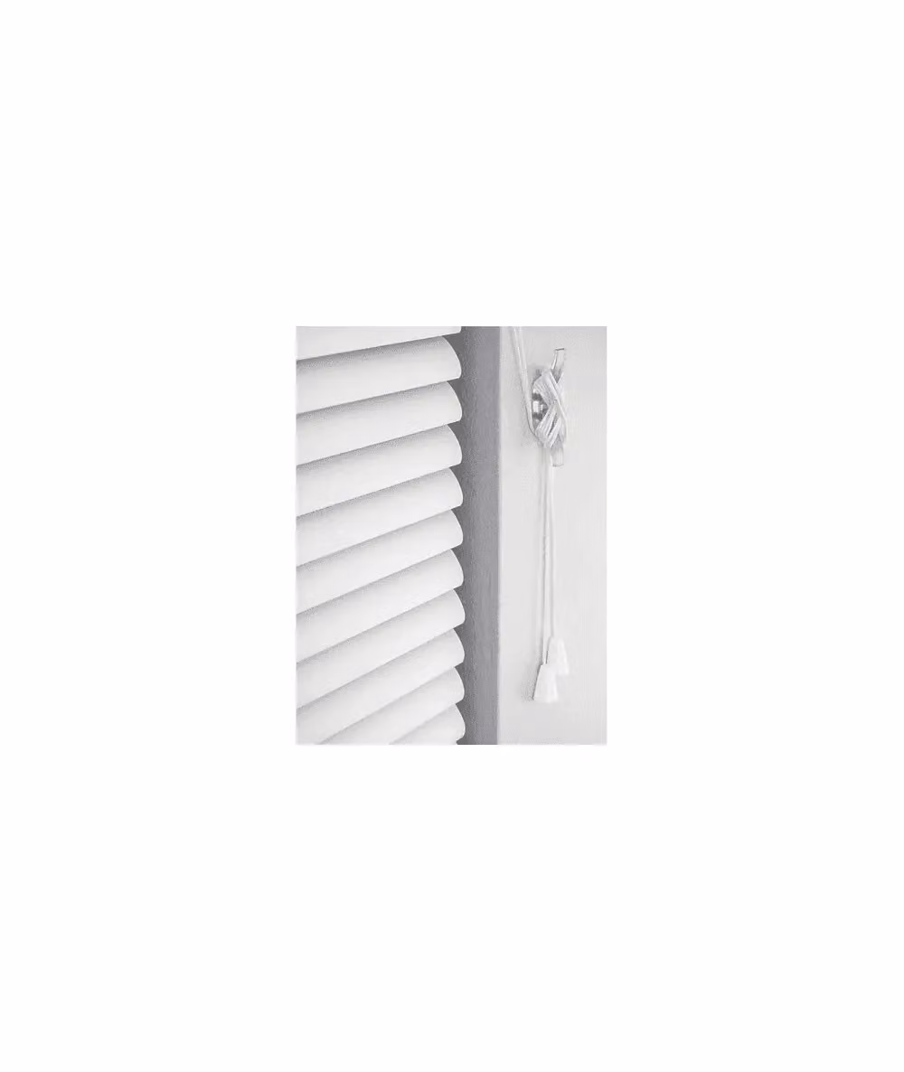 New Edge Blinds White PVC Venetian Blind with 25mm Slats, W: 195 cm, H: 152 cm