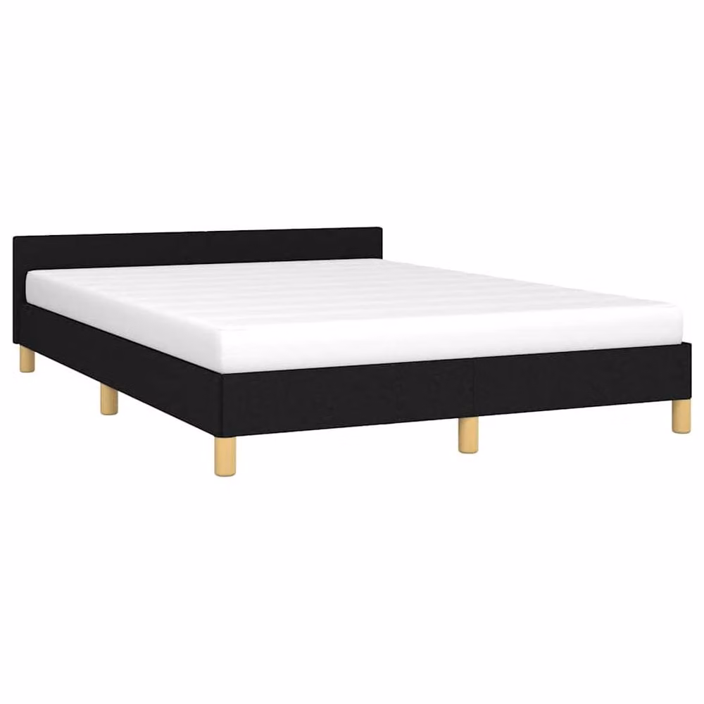 Berkfield Home Super King Fabric Bed Frame with Headboard in Black, W: 180 cm x D: 200 cm – 3